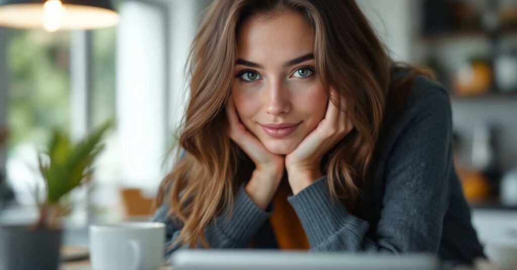 Personne consultant des stories Instagram sur smartphone, lumière naturelle, style photojournalistique authentique