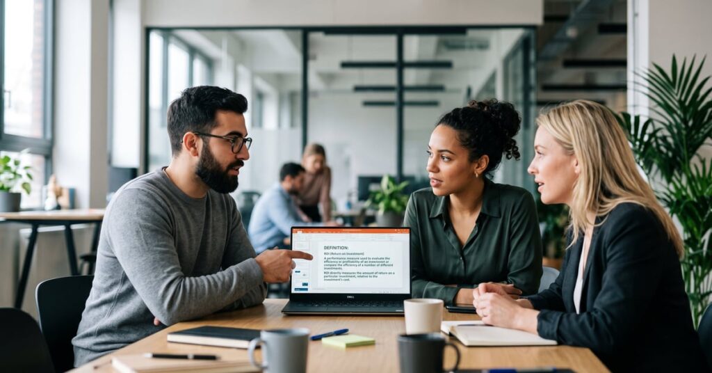 Définition ROI return on investment : concept de retour sur investissement illustré